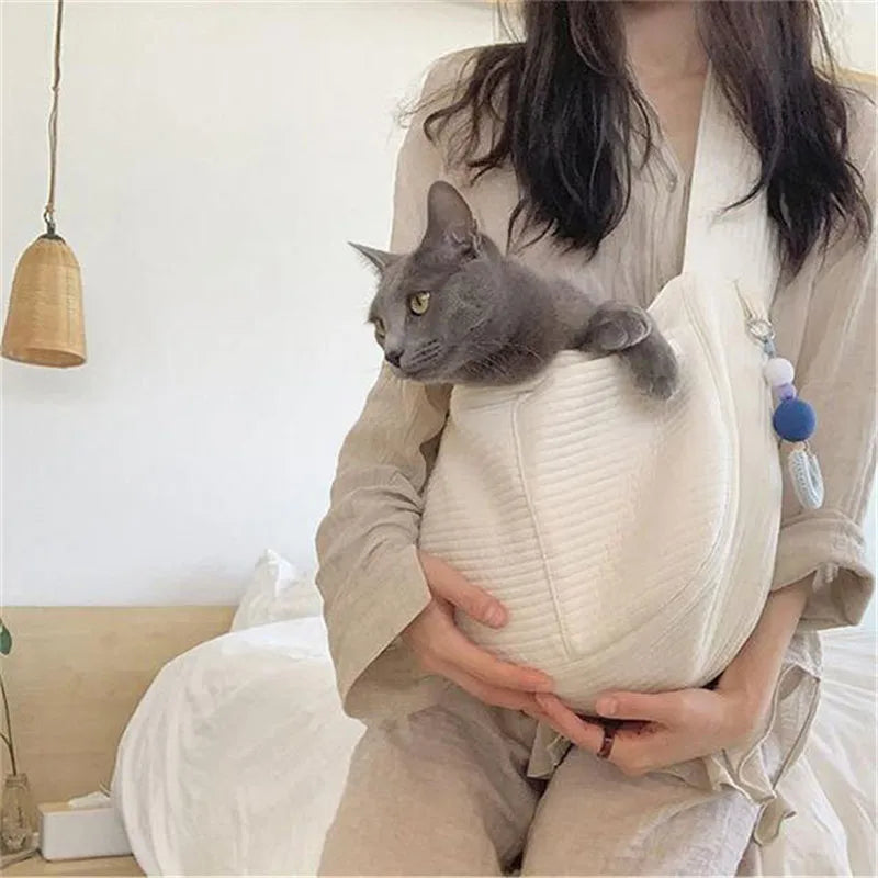 Pet Backpack Comfort Handmade Dog Bag Pet Kitten Carrier Outdoor Travel Breathable One Shoulder Crossbody Bag Supplies