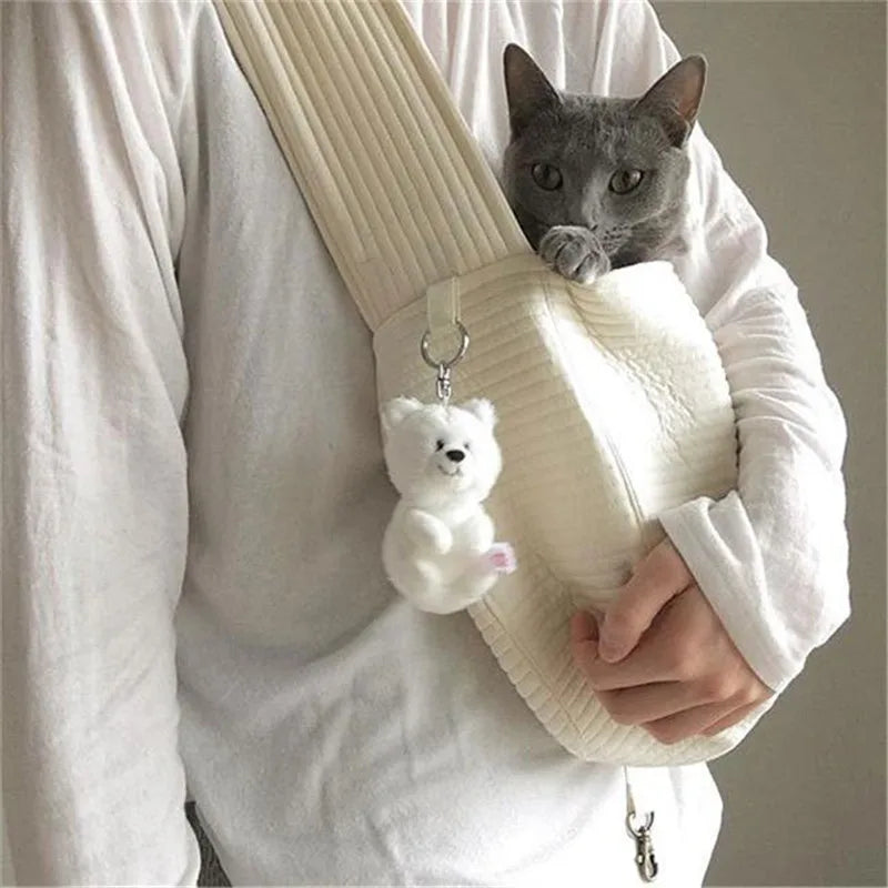 Pet Backpack Comfort Handmade Dog Bag Pet Kitten Carrier Outdoor Travel Breathable One Shoulder Crossbody Bag Supplies
