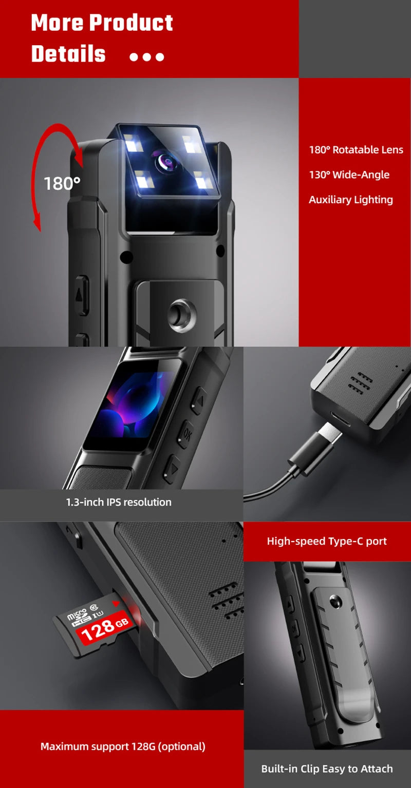 High Definition 1080p Video Recording Camera Outdoor Cycling Wifi Wireless Sports Shooting Convenient Vlog Recorder