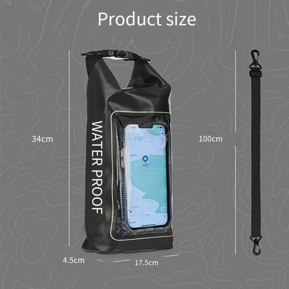 2L Swimming Waterproof Bag 2-In-1 Dry Bag Swimming Storage Bag Touchable Screen PVC Mobile Phone Waterproof Bag Cell Phone