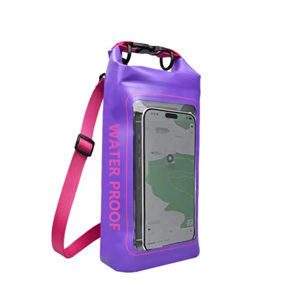 2L Swimming Waterproof Bag 2-In-1 Dry Bag Swimming Storage Bag Touchable Screen PVC Mobile Phone Waterproof Bag Cell Phone