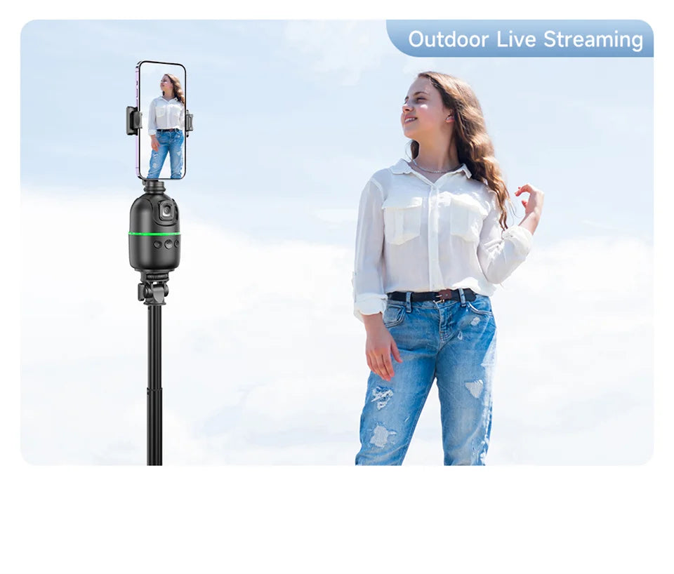 selfie stick Stabilizer 360°Auto Face Tracking AI Gimbal All-in-one Desktop Phone Holder Tripod For Smartphone Video Vlog Live