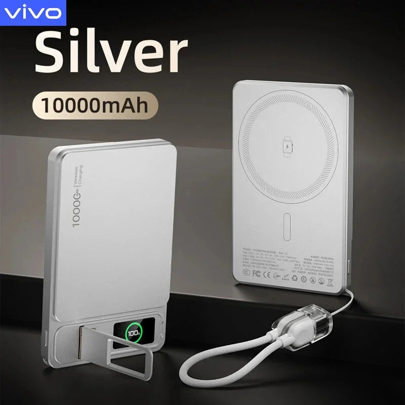 VIVO 5000/10000mAh Magnetic Power Bank Wireless Slim Original Power Bank For MagSafe External Battery for iPhone 17/16/15/14