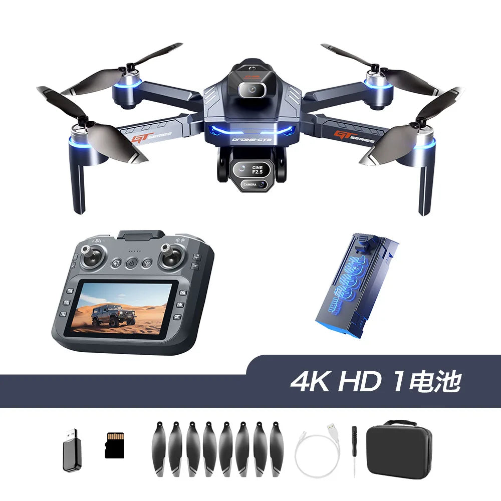 Gt8 Drone 4.3-inch Large Screen 8k High-definition Long Endurance Obstacle Avoidance Vr Glasses Remote Control Aircraft