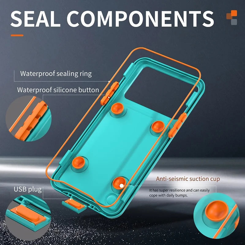 Swimming Diving Cover For iPhone 17 16 15 14 13 12 Pro Max IP68 Waterproof Sealed Phone Case Underwater Photography Touch Screen