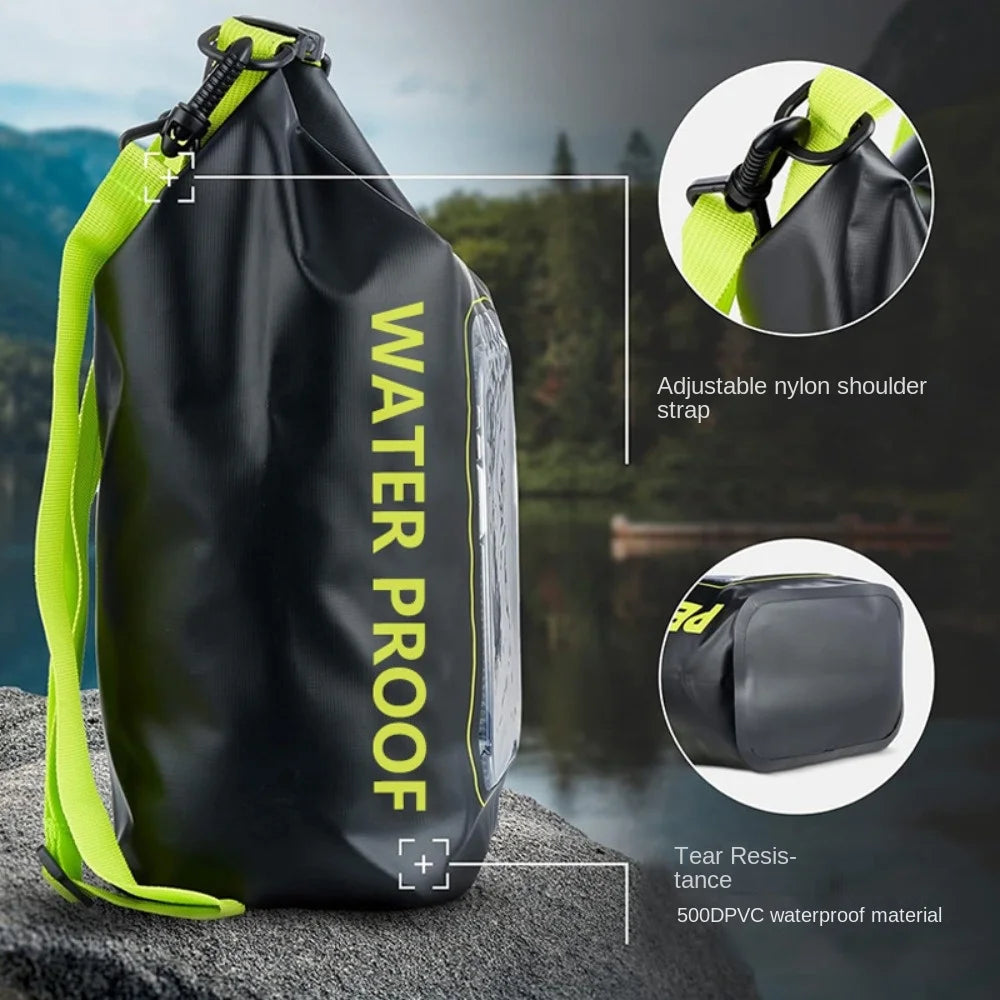 2L Swimming Waterproof Bag 2-In-1 Dry Bag Swimming Storage Bag Touchable Screen PVC Mobile Phone Waterproof Bag Cell Phone