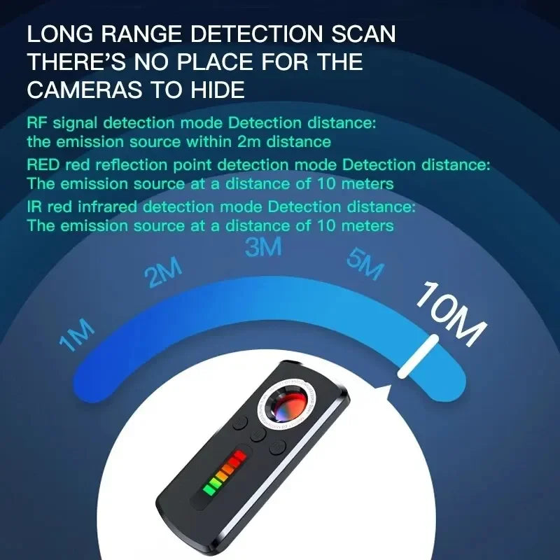 Hidden Camera Detector Anti Spy Gadget Anti-Spy RF Detector Car GPS Camera Finder for Privacy Protection  Wireless Signal Mini