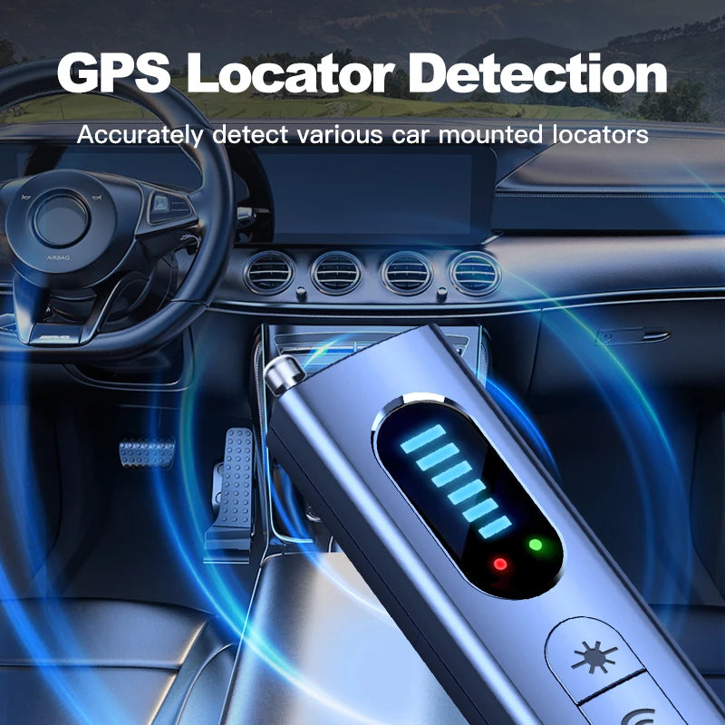 Wireless Camera Detector Anti-Spy Car GPS Tracker Listening Device Bug RF Wireless All Signal Scanner Gadget Security Protection