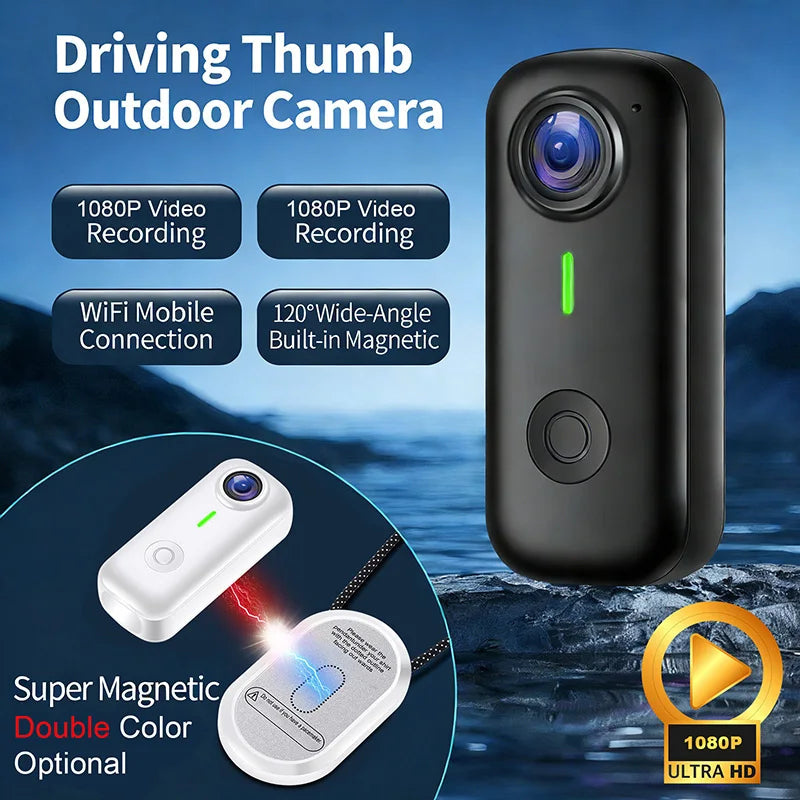 Magnetic Sports Camera 1080P Body Camera 2.4g Wireless Wifi Motorcycle Mini Action Body Video Vlog Cameras Helmet Recording