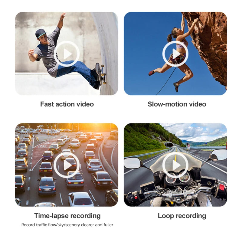 5K Head Mounted Camera Wearable WiFi Video Camera Camcorder Webcam 30MP Anti-shake IPX5 Waterproof for Vlog Video Recording