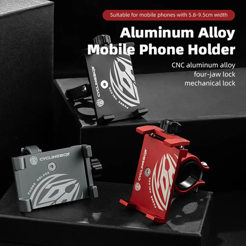 Bicycle Phone Holder 360° Rotation Aluminum Alloy MTB Bike Phone GPS Bracket Scooter Motorcycle Handlebar Mount Cell Phone Stand
