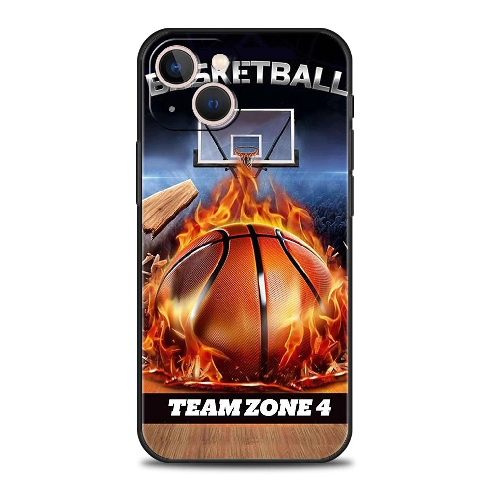 Football Sport Phone Case Cover for iPhone 15 14 13 12 Pro Max XR XS X 11 7 8 Plus SE 2020 13 Mini Silicone Soft Shell Capas Bag