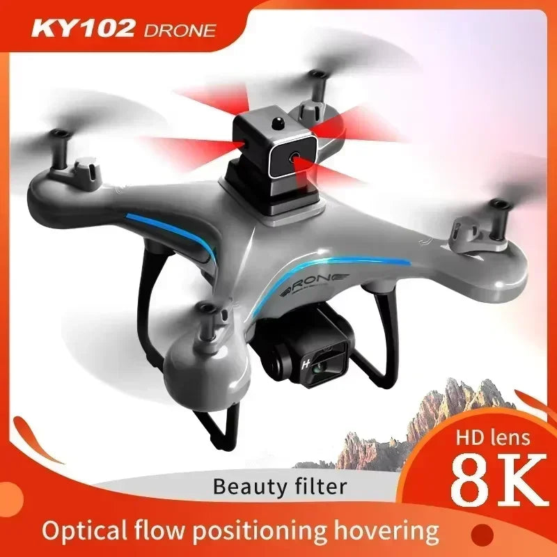 2026 Ky102 Drone 8k Hd Aerial Photography Dual Camera Brushless Quadcopter Obstacle Avoidance Optical Flow Aerial Rc Drone