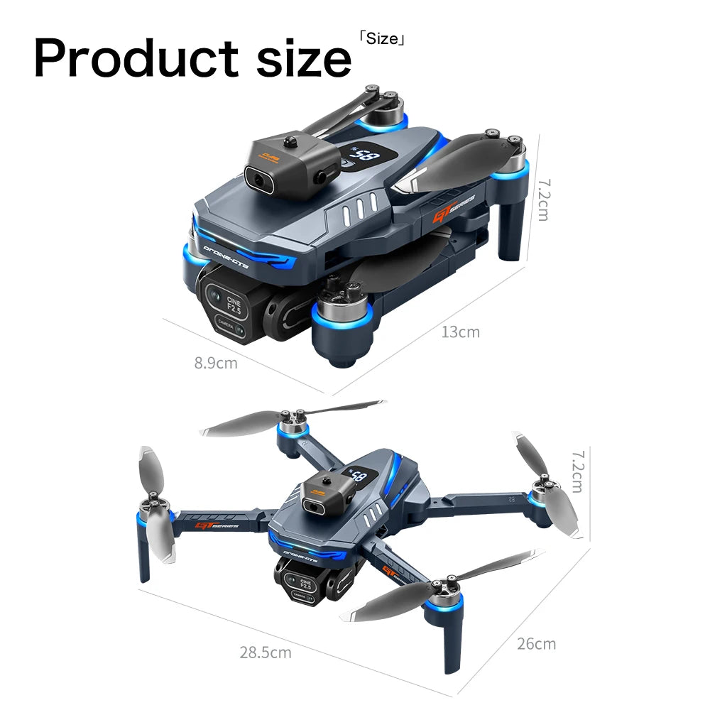 Gt8 Drone 4.3-inch Large Screen 8k High-definition Long Endurance Obstacle Avoidance Vr Glasses Remote Control Aircraft