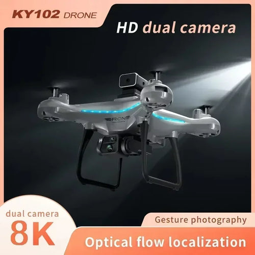 2026 Ky102 Drone 8k Hd Aerial Photography Dual Camera Brushless Quadcopter Obstacle Avoidance Optical Flow Aerial Rc Drone