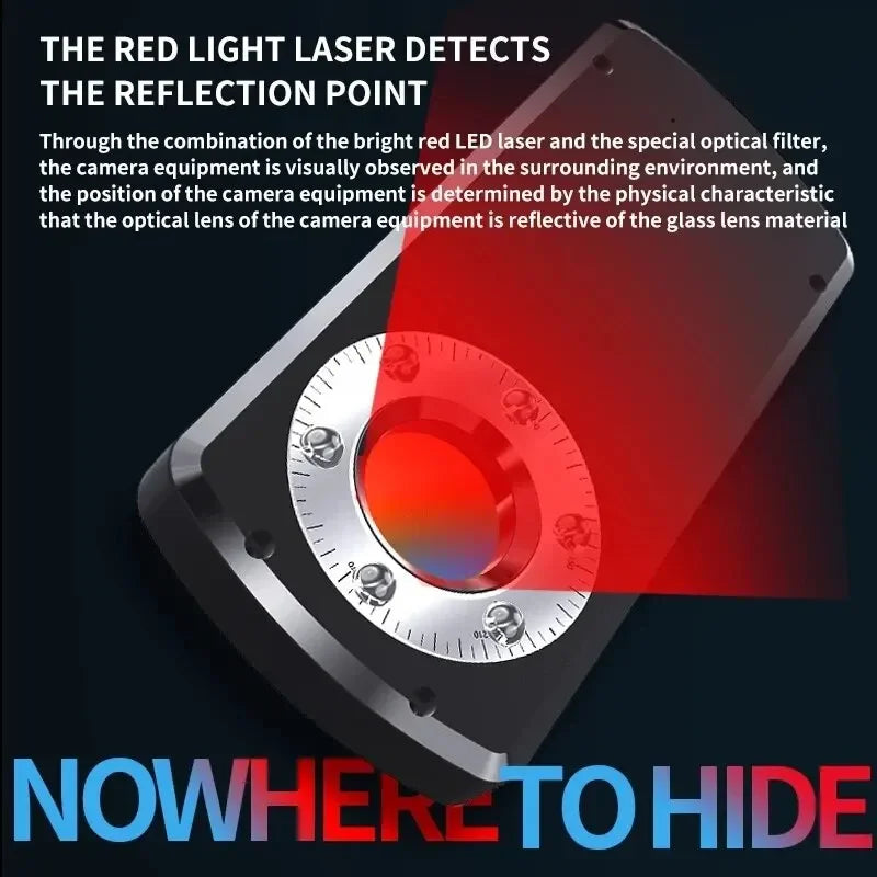 Hidden Camera Detector Anti Spy Gadget Anti-Spy RF Detector Car GPS Camera Finder for Privacy Protection  Wireless Signal Mini