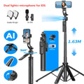 C17 Selfie Tripod for Cell Phone 360°Auto-Rotation AI Tracking Shooting Quadrapod with Remote Control