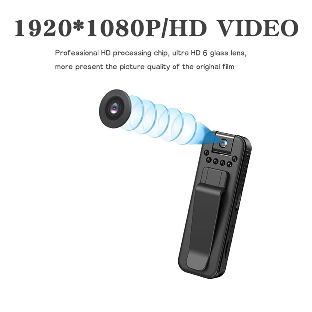 New 1080P HD Body Mini Camera Portable Small Digital Video Recorder Police BodyCam Infrared Night Vision Miniature Camcorder ﻿