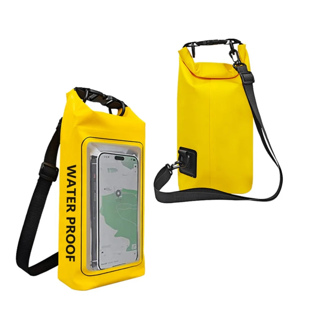2L Swimming Waterproof Bag 2-In-1 Dry Bag Swimming Storage Bag Touchable Screen PVC Mobile Phone Waterproof Bag Cell Phone
