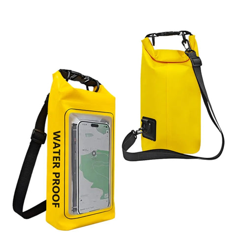 2L Swimming Waterproof Bag 2-In-1 Dry Bag Swimming Storage Bag Touchable Screen PVC Mobile Phone Waterproof Bag Cell Phone