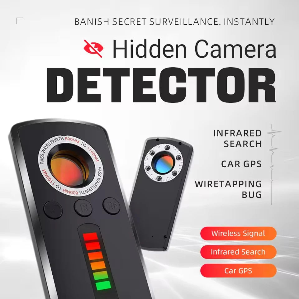 Hidden Camera Detector Anti Spy Gadget Anti-Spy RF Detector Car GPS Camera Finder for Privacy Protection  Wireless Signal Mini
