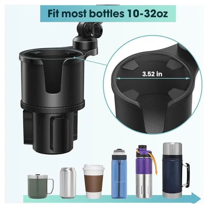 car Cup Holder with Phone Mount 360 degree Rotation Magnetic Cell Phone Stand Drink Cup Holder Adapter phone stand for auto