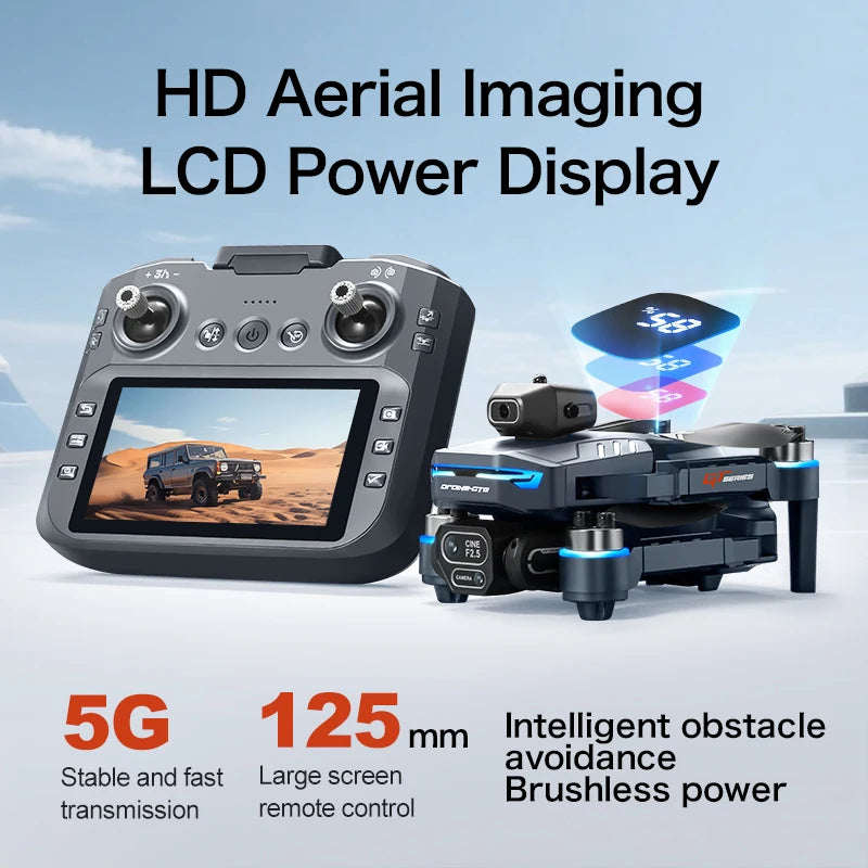 Gt8 Drone 4.3-inch Large Screen 8k High-definition Long Endurance Obstacle Avoidance Vr Glasses Remote Control Aircraft