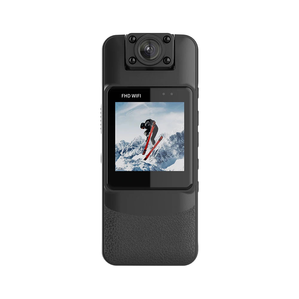 4K HD Mini WiFi Camera Infrared Night Vision Clip-On Body-Worn Camera Suitable for Law Enforcement Recording, Outdoor Activities