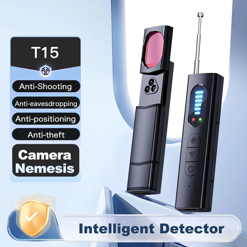 Wireless Camera Detector Anti-Spy Car GPS Tracker Listening Device Bug RF Wireless All Signal Scanner Gadget Security Protection